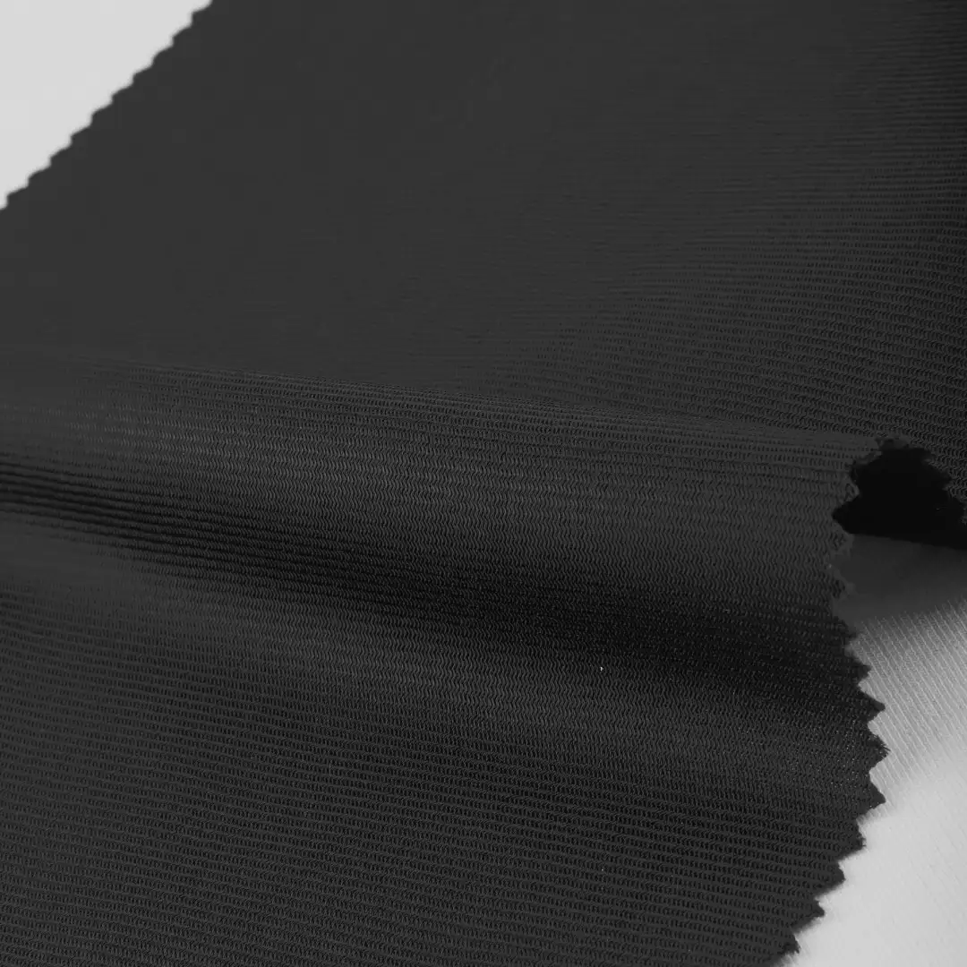 China Fabric for Trouser,Jacket,Joggers,Hoodie,Trench Coat,Overcoat,Outdoor Jacket Tricot Brush Knit Fabric Polyester Black color buy from China wholesaler bulk order at wholesale price free worldwide shipping Alibaba