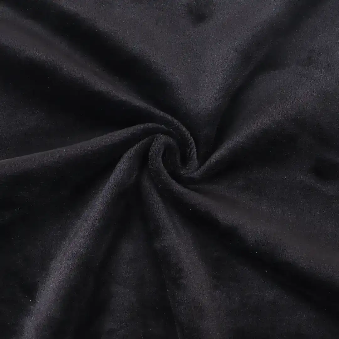 China Fabric for Jacket,Blazer,Women Top,Trench Coat,Down Coat,Overcoat,Suit Velvet Knit Fabric Polyester Spandex Black color buy from China wholesaler bulk order at wholesale price free worldwide shipping Alibaba