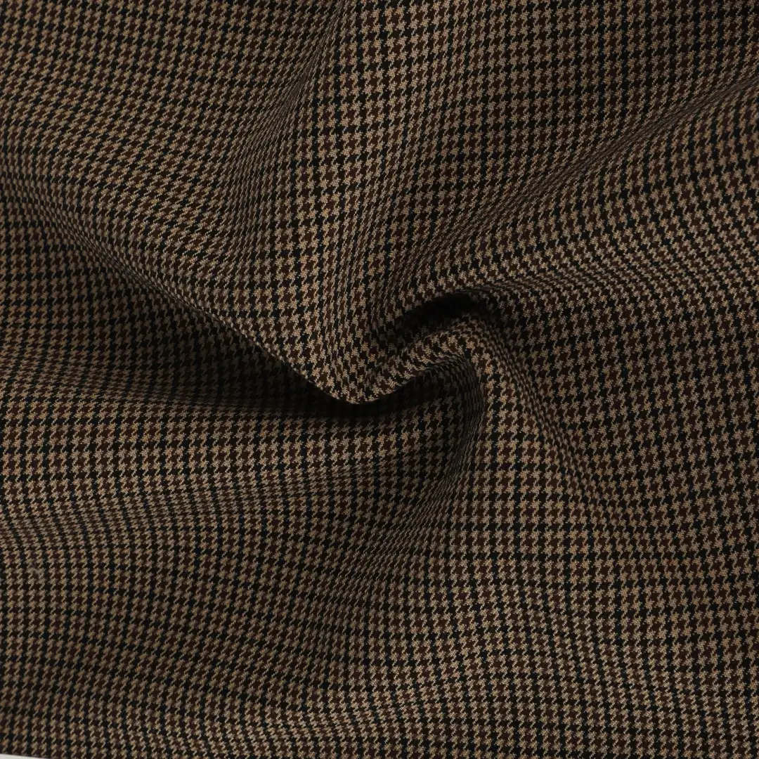 China Fabric for Jackets,Blazer,Crop Top,Skirt Polyester Jacquard Synthetic Woven Fabric Polyester Rayon Spandex Brown/Black color buy from China wholesaler bulk order at wholesale price free worldwide shipping Alibaba