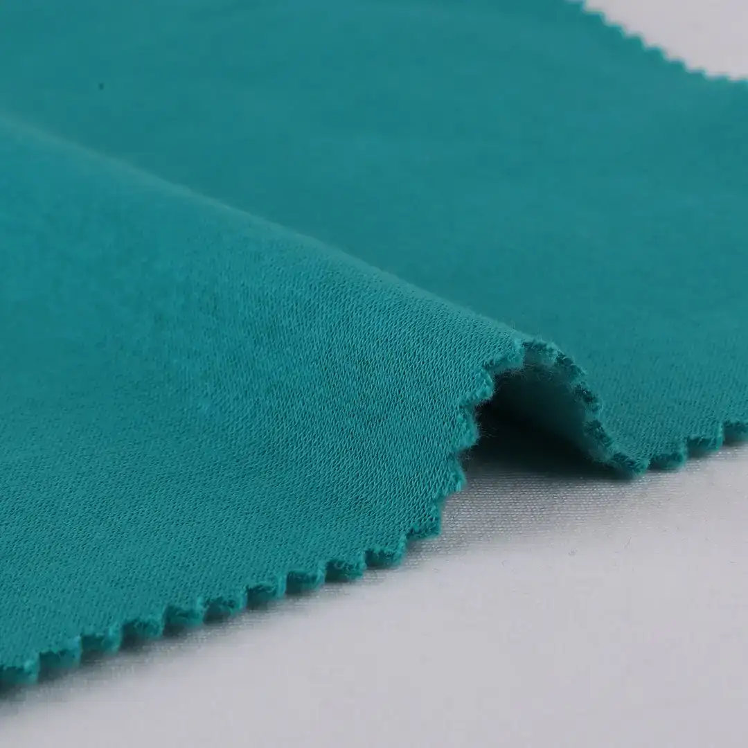 China Fabric for Jacket,Joggers,Hoodie,Outdoor Jacket Fleece Knit Fabric Cotton Polyester Green color buy from China wholesaler bulk order at wholesale price free worldwide shipping Alibaba