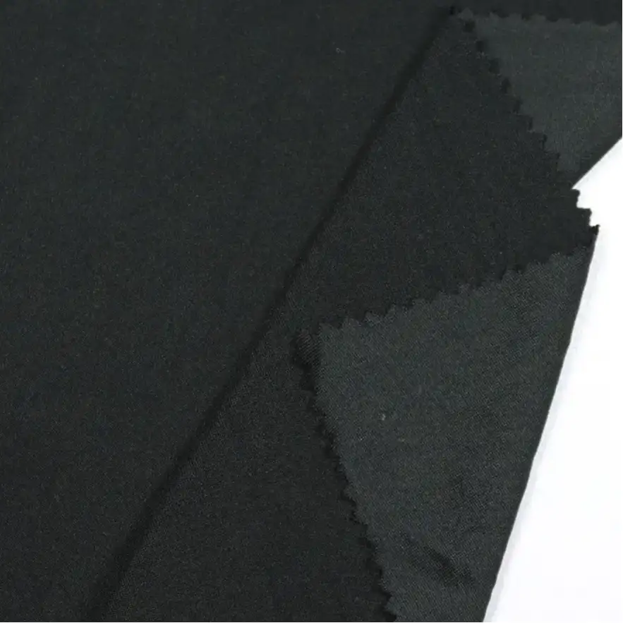 China Fabric for T-Shirt,Polo Shirt,Women Top,Hoodie,Pajamas,Yoga Clothes Single Jersey Knit Fabric Polyester Black color buy from China wholesaler bulk order at wholesale price free worldwide shipping Alibaba