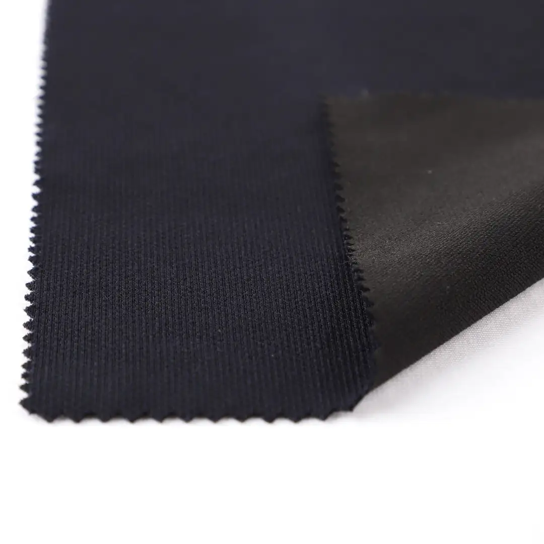 China Fabric for T-Shirt,Polo Shirt,Women Top,Hoodie,Pajamas,Yoga Clothes Weft Jacquard Knit Fabric Polyester Rayon Spandex Black color buy from China wholesaler bulk order at wholesale price free worldwide shipping Alibaba