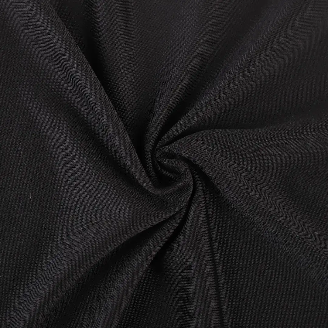 China Fabric for T-Shirt,Polo Shirt,Women Top,Hoodie,Pajamas,Yoga Clothes Single Jersey Knit Fabric Polyester Spandex Black color buy from China wholesaler bulk order at wholesale price free worldwide shipping Alibaba