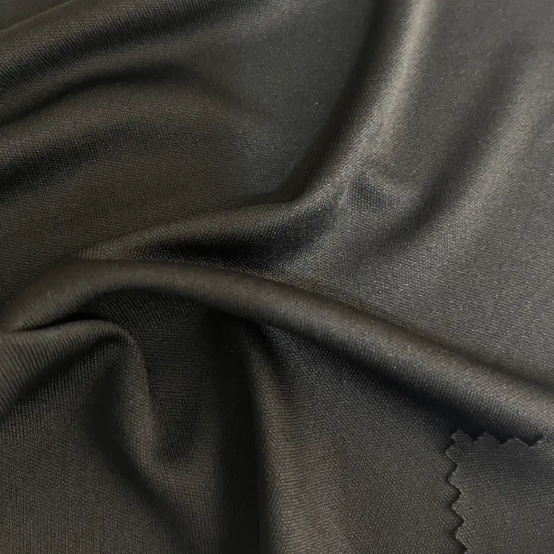 China Fabric for T-Shirt,Polo Shirt,Women Top,Hoodie,Pajamas,Yoga Clothes Single Jersey Knit Fabric Polyester Black color buy from China wholesaler bulk order at wholesale price free worldwide shipping Alibaba