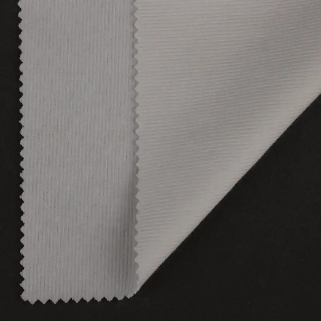 China Fabric for T-Shirt,Polo Shirt,Women Top,Hoodie,Pajamas,Yoga Clothes Rib Knit Fabric Cotton Polyester Spandex White color buy from China wholesaler bulk order at wholesale price free worldwide shipping Alibaba