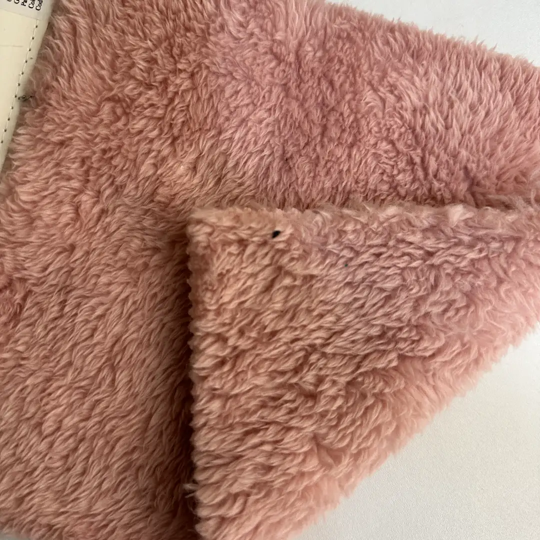 China Fabric for Jacket,Joggers,Hoodie,Outdoor Jacket Coral Fleece Knit Fabric Polyester Pink color buy from China wholesaler bulk order at wholesale price free worldwide shipping Alibaba