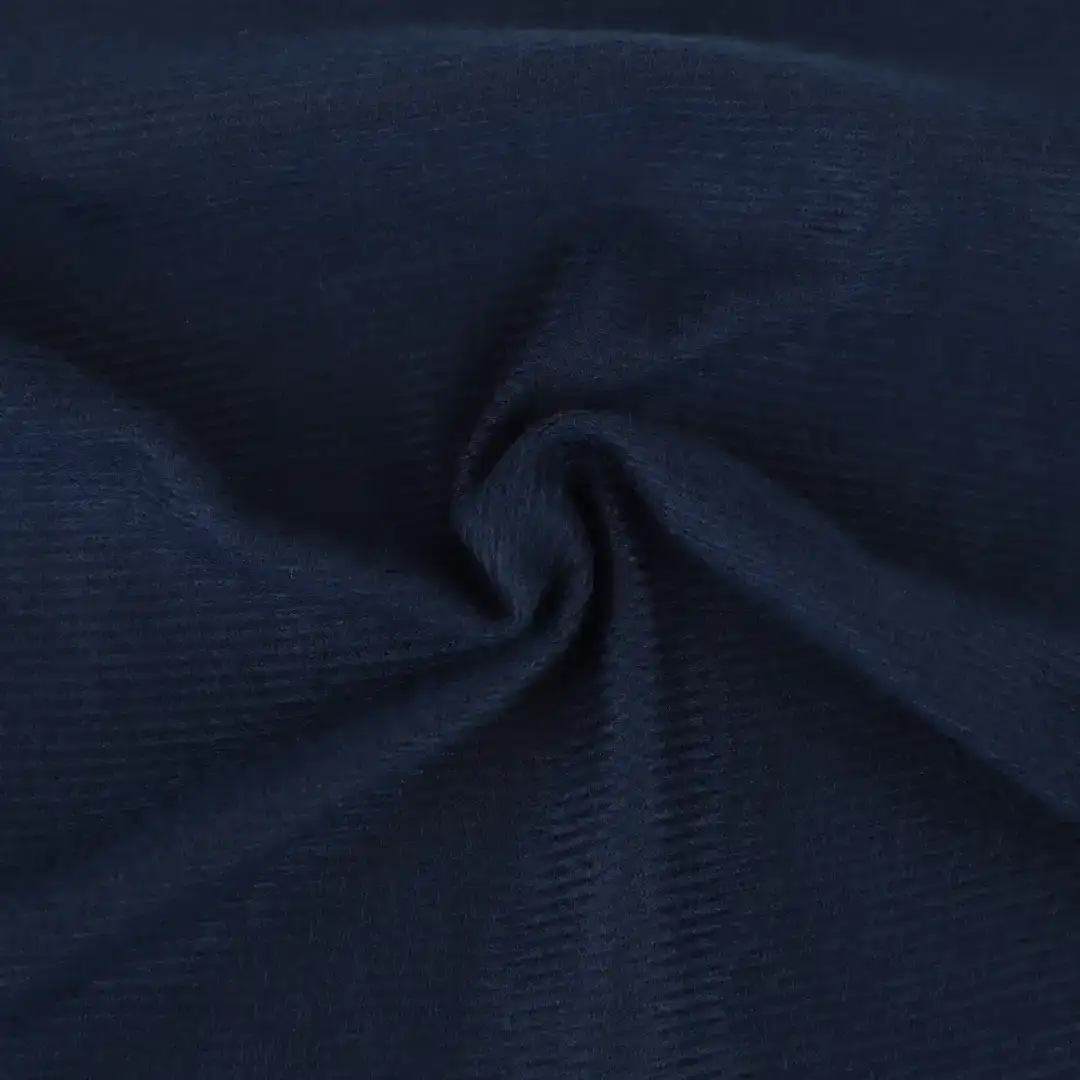 China Fabric for Trouser,Jacket,Joggers,Hoodie,Trench Coat,Overcoat,Outdoor Jacket Tricot Brush Knit Fabric Polyester Navy color buy from China wholesaler bulk order at wholesale price free worldwide shipping Alibaba