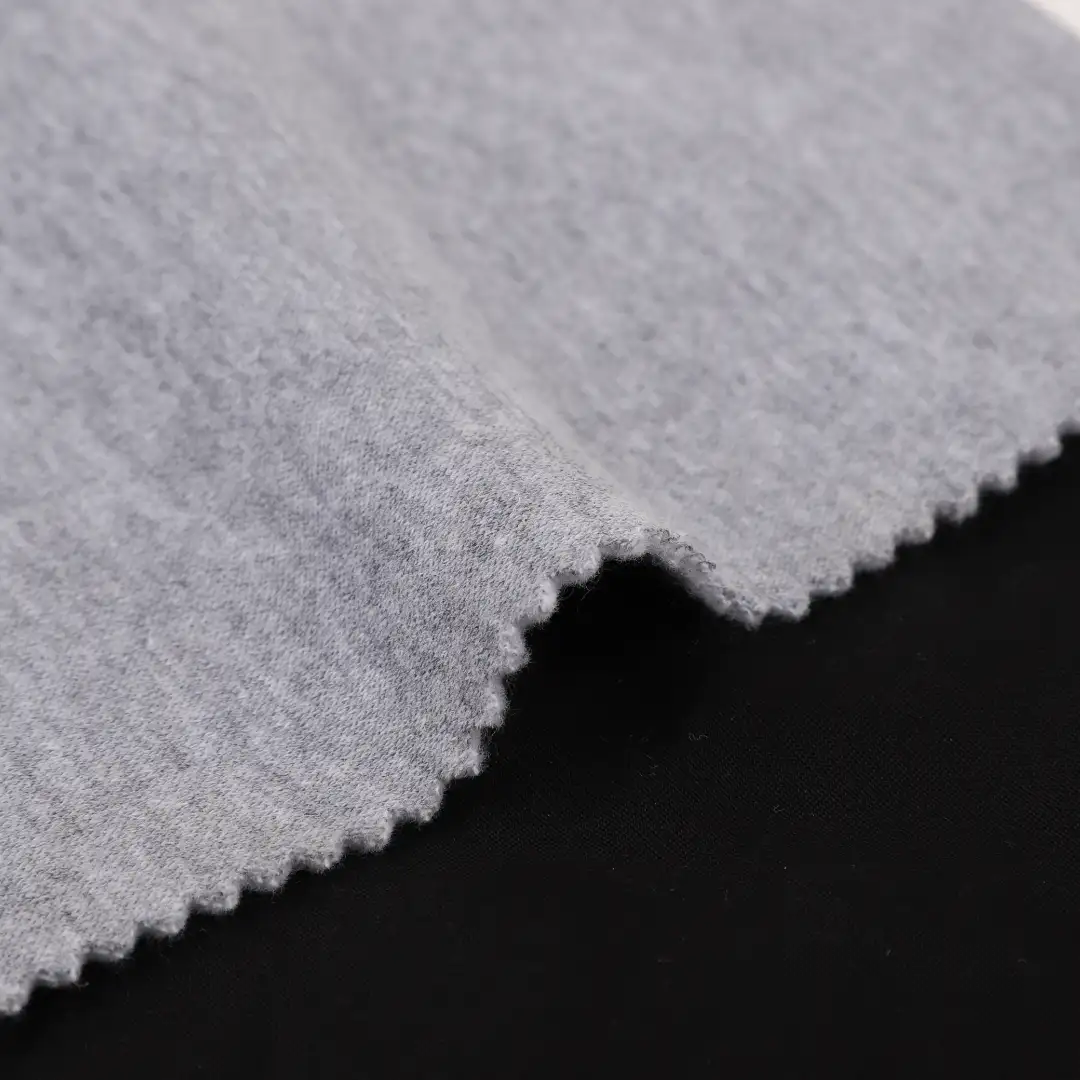 China Fabric for Jacket,Joggers,Hoodie,Outdoor Jacket Fleece Knit Fabric Cotton Polyester Grey color buy from China wholesaler bulk order at wholesale price free worldwide shipping Alibaba