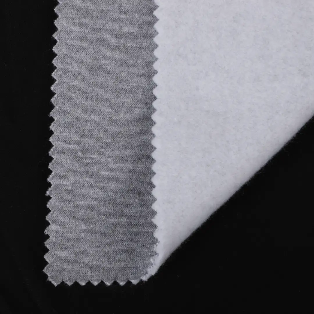 China Fabric for Jacket,Joggers,Hoodie,Outdoor Jacket Fleece Knit Fabric Cotton Polyester Grey color buy from China wholesaler bulk order at wholesale price free worldwide shipping Alibaba