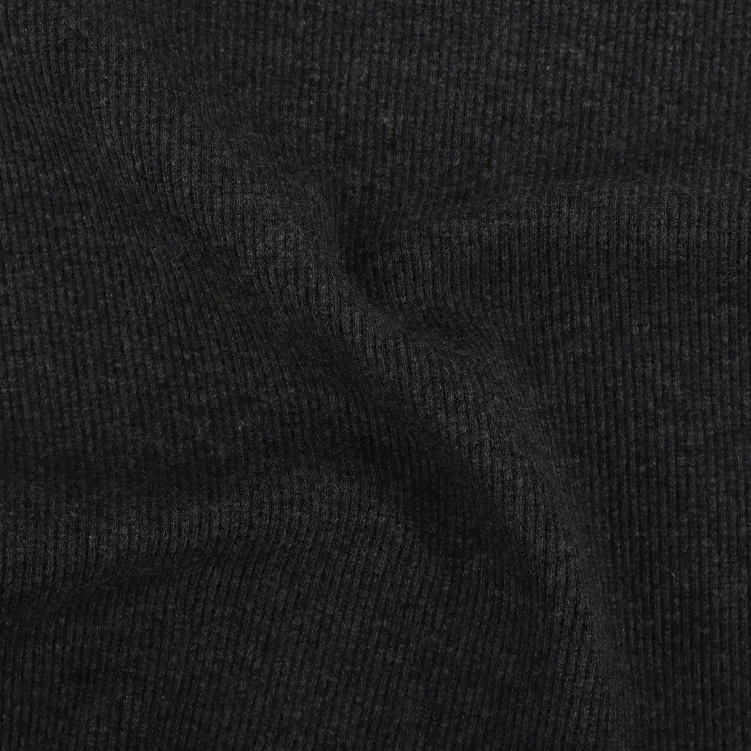 China Fabric for T-Shirt,Polo Shirt,Women Top,Hoodie,Pajamas,Yoga Clothes Rib Knit Fabric Cotton Polyester Spandex Grey color buy from China wholesaler bulk order at wholesale price free worldwide shipping Alibaba