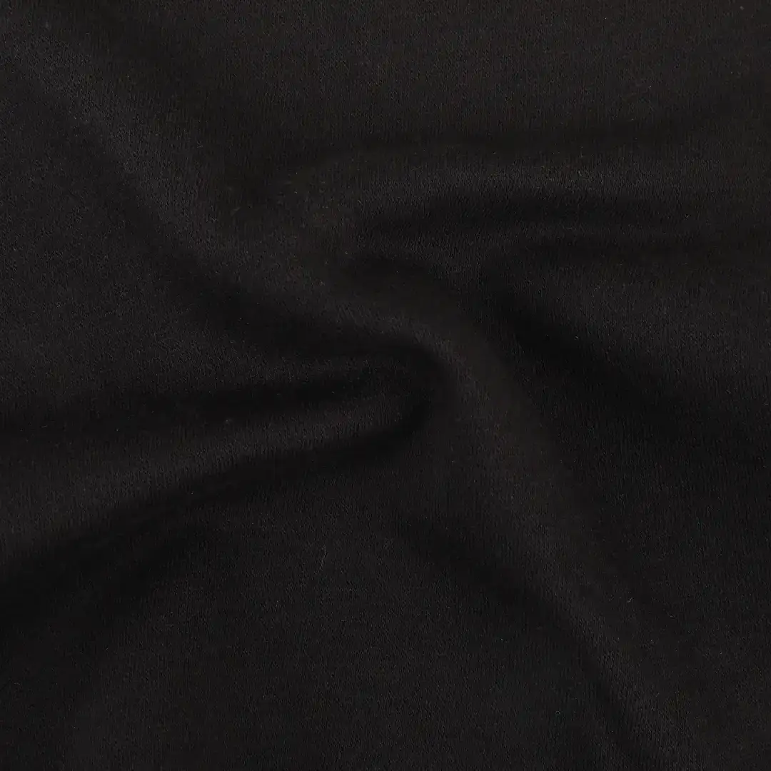 China Fabric for Jacket,Joggers,Hoodie,Outdoor Jacket Fleece Knit Fabric Cotton Polyester Black color buy from China wholesaler bulk order at wholesale price free worldwide shipping Alibaba