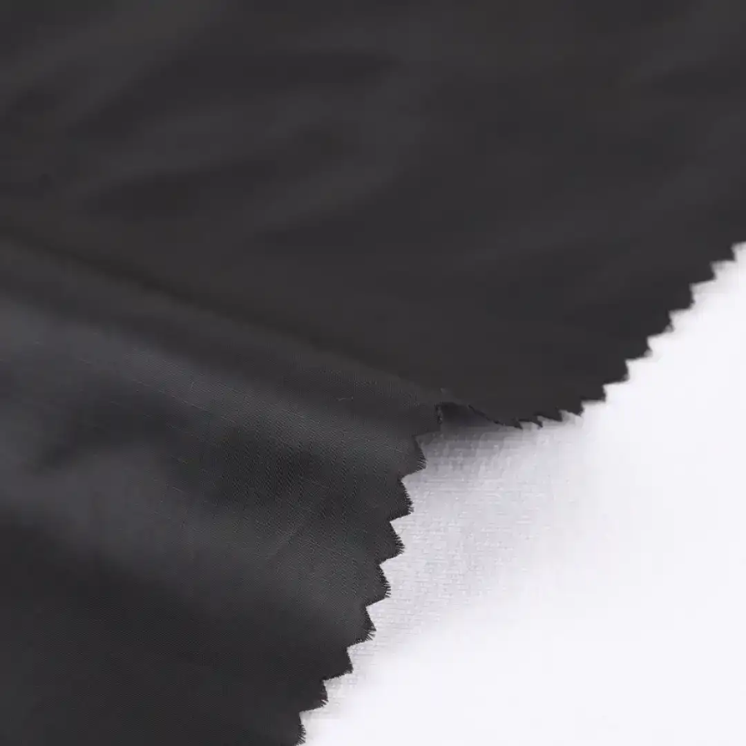 China Fabric for Jacket,Rain Coat,Outdoor Jacket Polyester Taffeta Synthetic Woven Fabric Polyester Black color buy from China wholesaler bulk order at wholesale price free worldwide shipping Alibaba