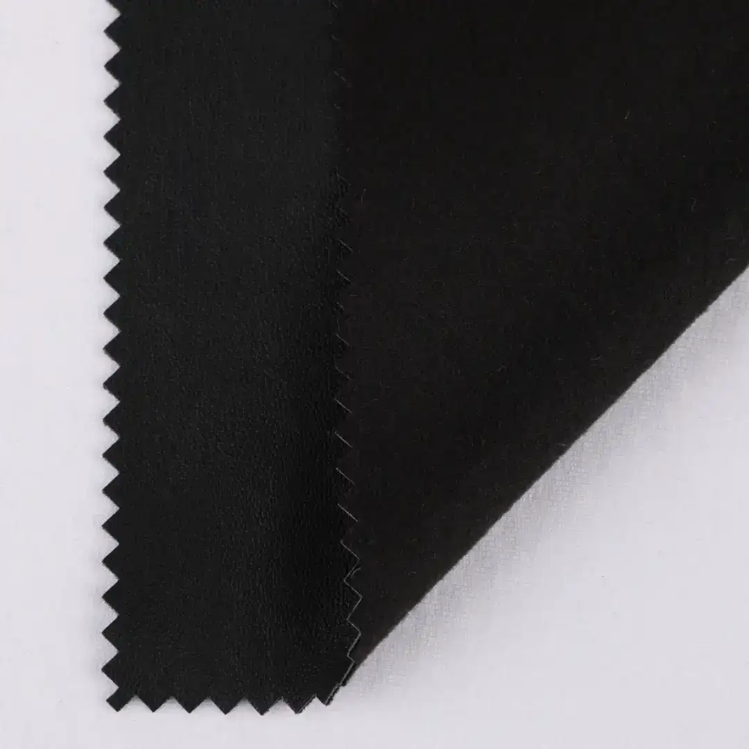 China Fabric for Jackets,Blazer PU Woven Blended Fabric Polyester Black color buy from China wholesaler bulk order at wholesale price free worldwide shipping Alibaba