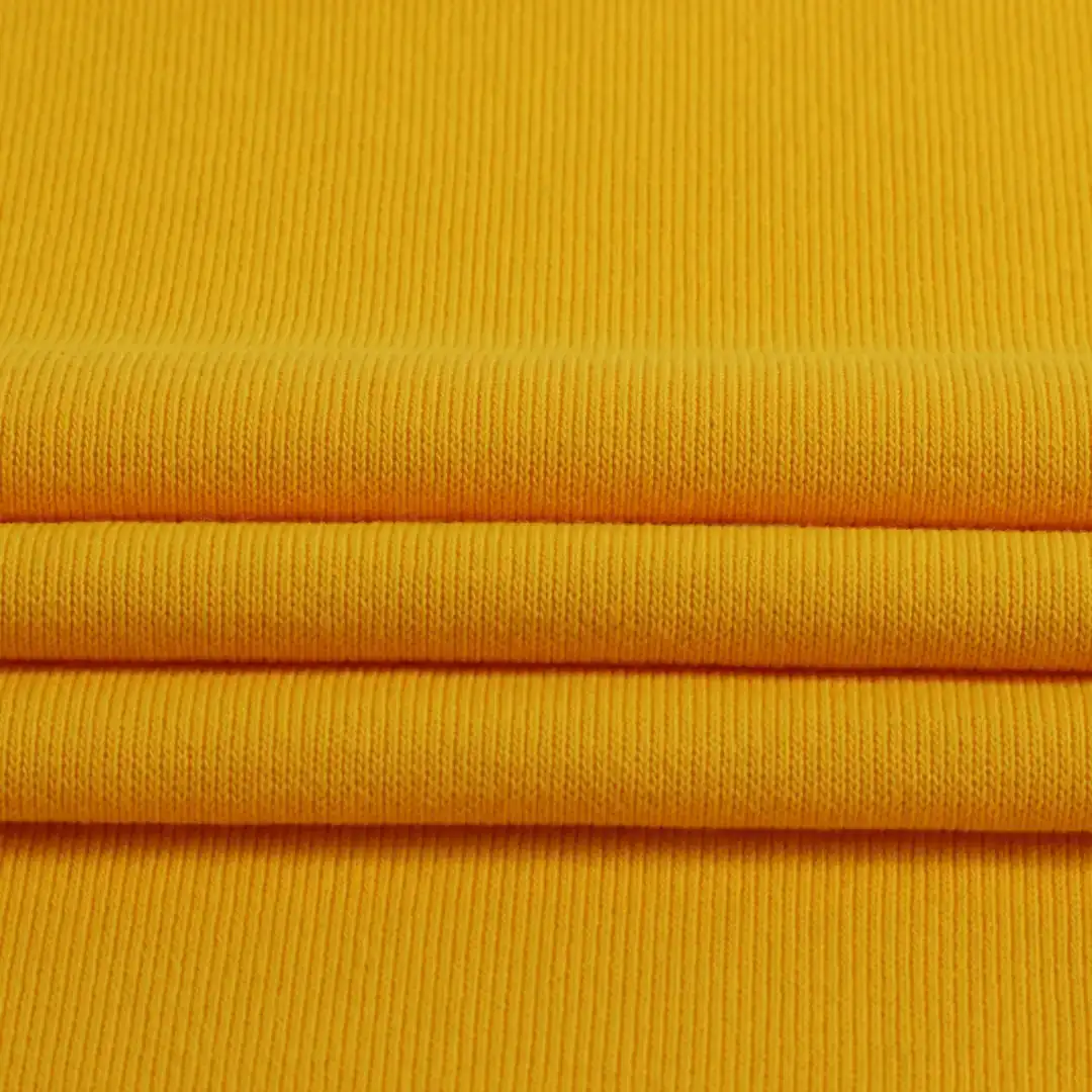 Bangladesh Fabric  French Terry Knit Fabric Yellow color buy in Bangladesh wholesaler bulk order at wholesale price free worldwide shipping Alibaba