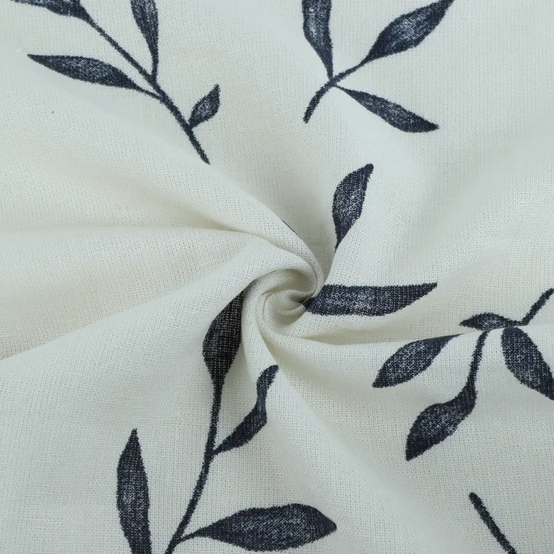 Bangladesh Fabric  Linen/Rayon Plain Natural Woven Fabric White and Black Print color buy in Bangladesh wholesaler bulk order at wholesale price free worldwide shipping Alibaba