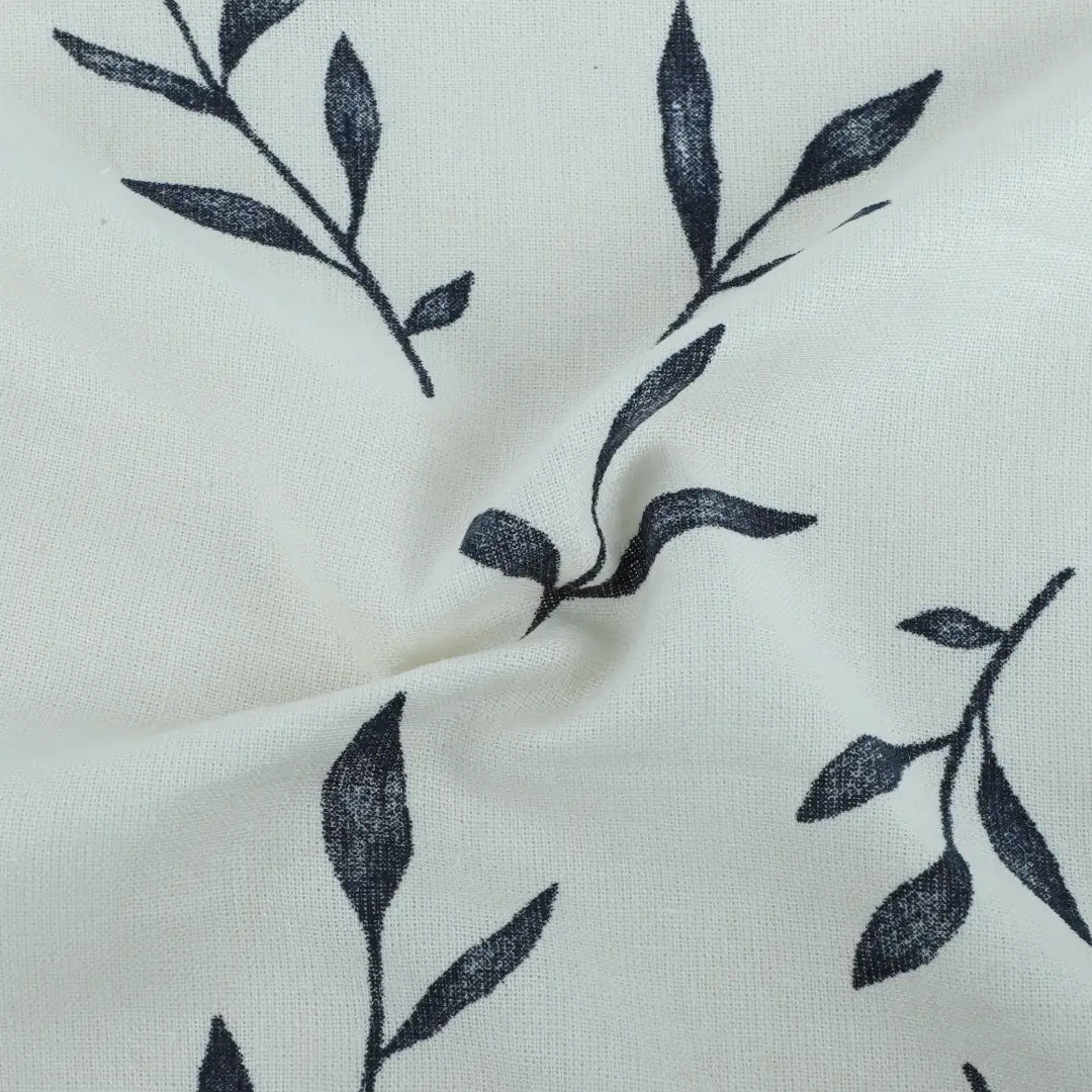 Bangladesh Fabric  Linen/Rayon Plain Natural Woven Fabric White and Black Print color buy in Bangladesh wholesaler bulk order at wholesale price free worldwide shipping Alibaba