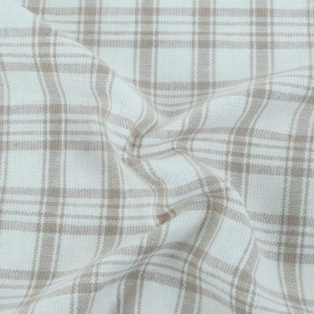 Bangladesh Fabric  Linen/Rayon Plain Natural Woven Fabric White and Brown color buy in Bangladesh wholesaler bulk order at wholesale price free worldwide shipping Alibaba