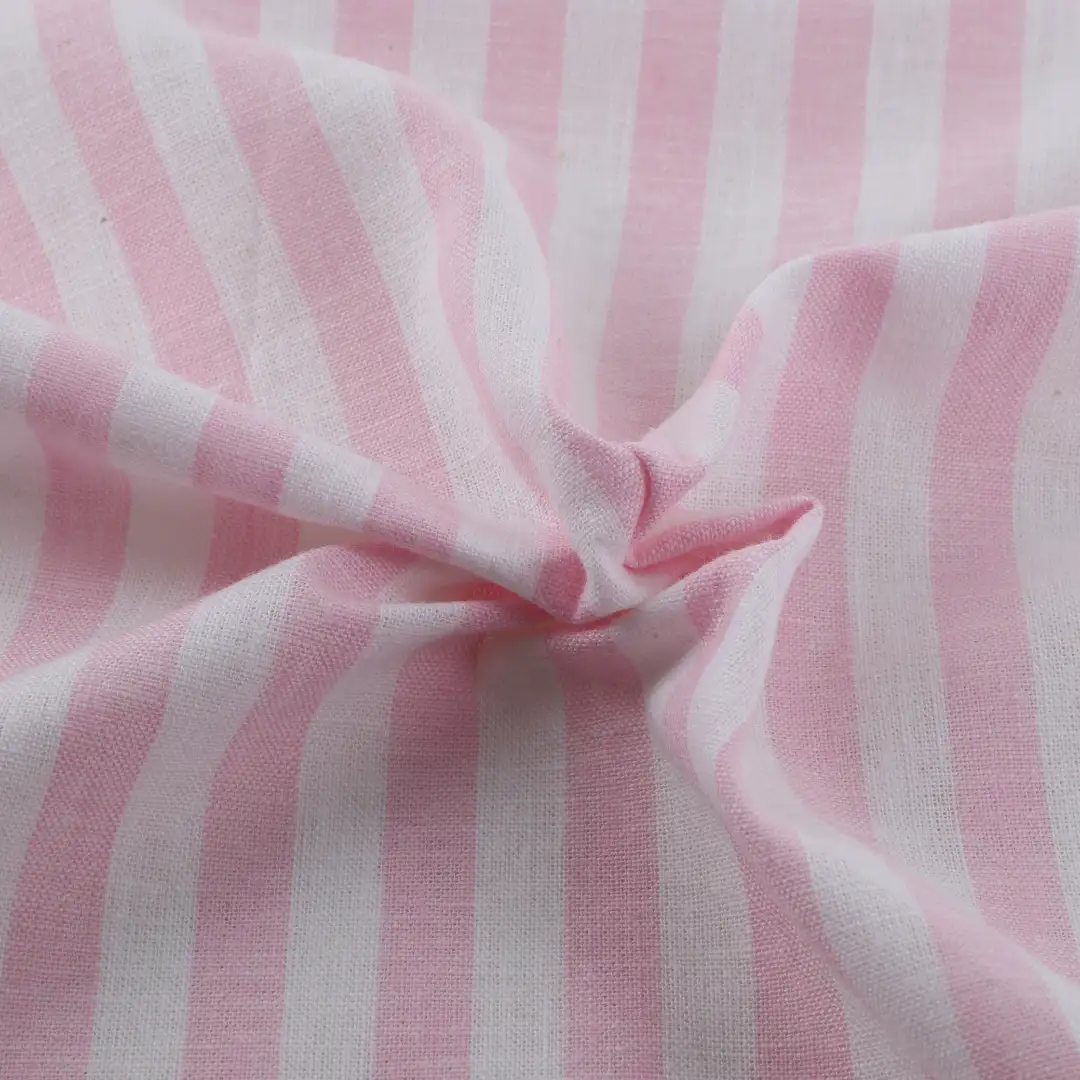 Bangladesh Fabric  Linen/Cotton Plain Natural Woven Fabric White/Pink color buy in Bangladesh wholesaler bulk order at wholesale price free worldwide shipping Alibaba