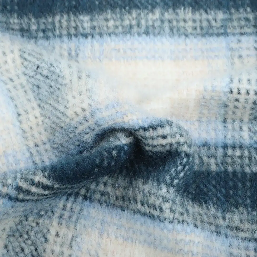 Bangladesh Fabric  Knit Woolen Fabric Woolen Blue Check color buy in Bangladesh wholesaler bulk order at wholesale price free worldwide shipping Alibaba