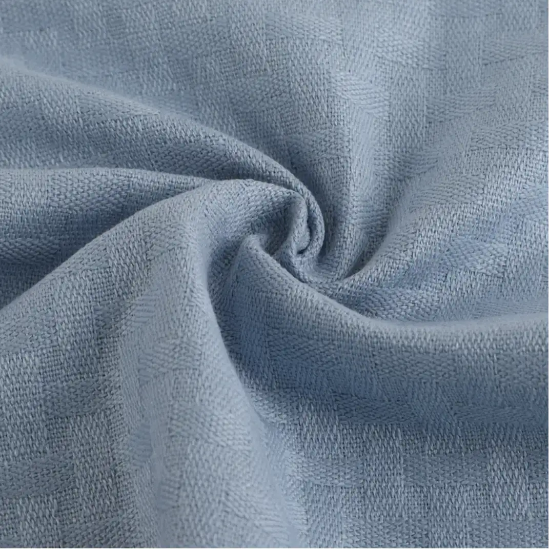 Bangladesh Fabric for Shirt,Crop Top,Skirt Cotton Dobby Natural Woven Fabric Cotton Blue color buy from Bangladesh wholesaler bulk order at wholesale price free worldwide shipping Alibaba