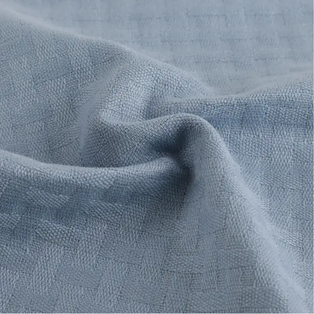 Bangladesh Fabric  Cotton Dobby Natural Woven Fabric Cotton Blue color buy from Bangladesh wholesaler bulk order at wholesale price free worldwide shipping Alibaba