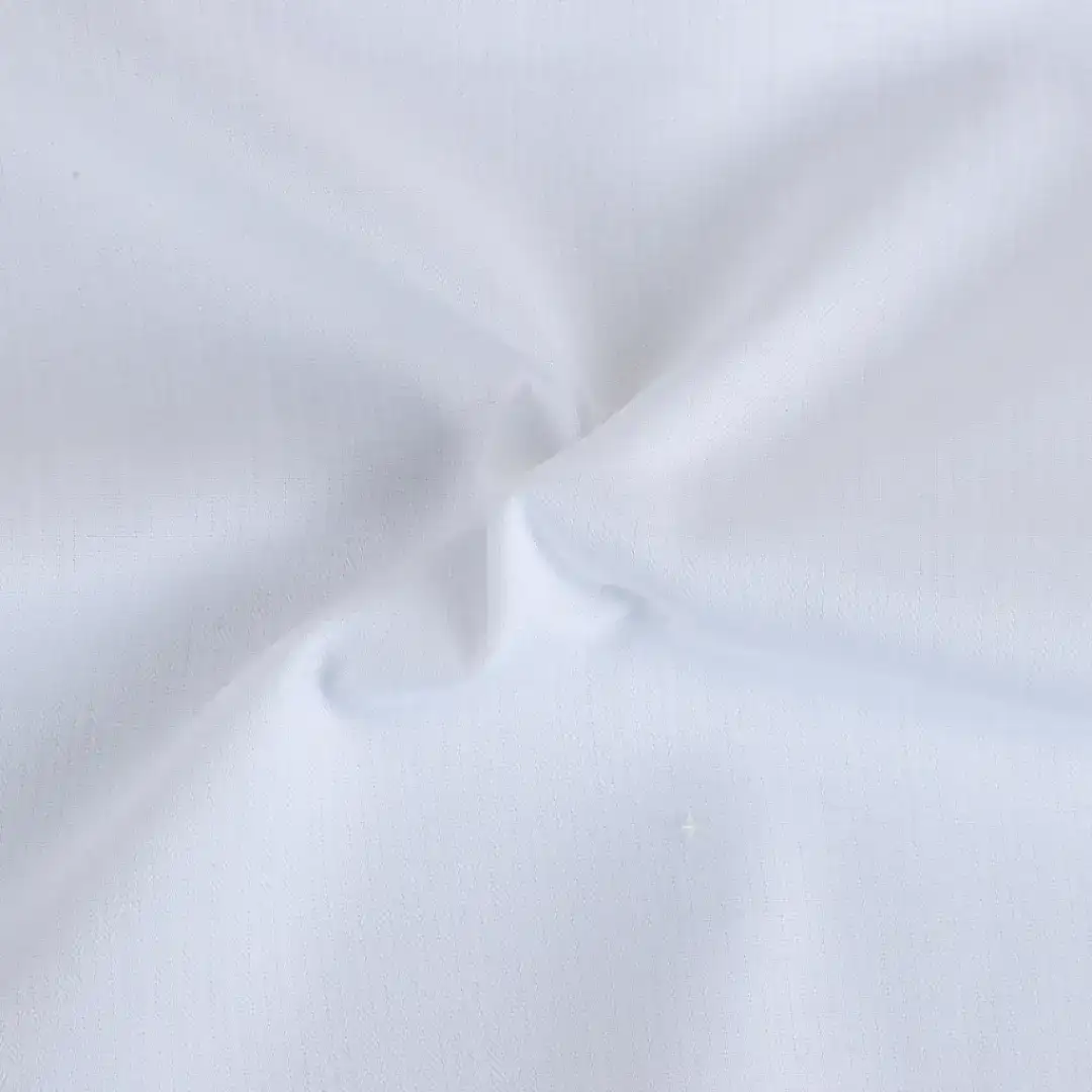 China Fabric  CVC Twill Woven Blended Fabric Cotton Polyester White color buy from China wholesaler bulk order at wholesale price free worldwide shipping Alibaba