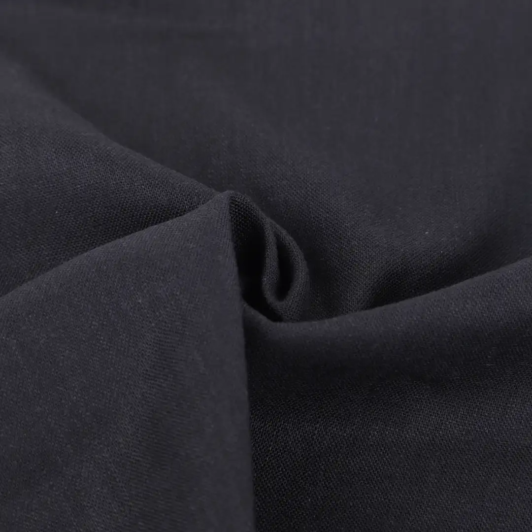 Bangladesh Fabric for Shirt,Blouse,Crop Top Linen/Rayon Plain Natural Woven Fabric Viscose Linen BLACK color buy from Bangladesh wholesaler bulk order at wholesale price free worldwide shipping Alibaba