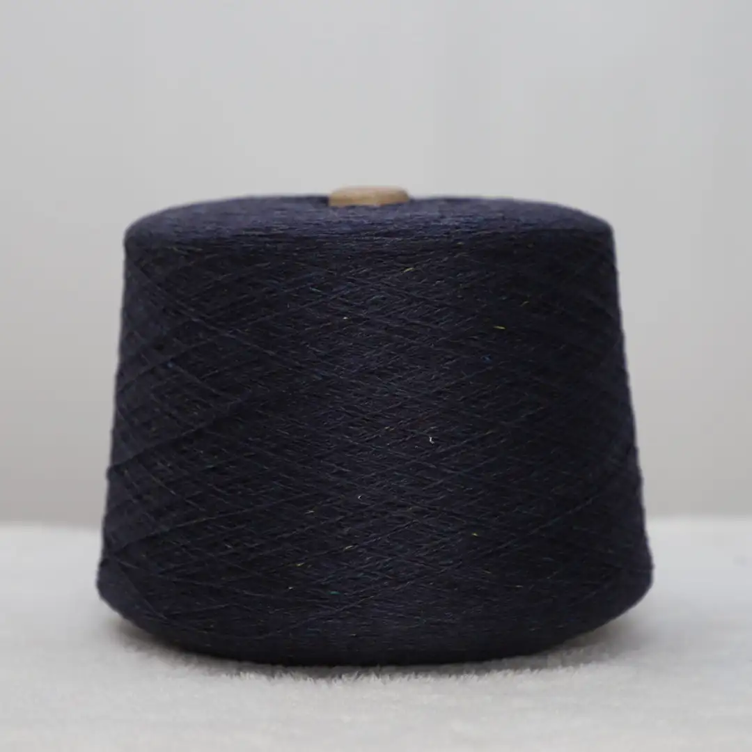 China Yarn for Knitted Jacket (Sweater),Hoodie  (Sweater),Half-Zipper Cardigan (Sweater) Woollen Spun Regular Yarn Cotton Acrylic Wool Dark Blue color buy from China wholesaler bulk order at wholesale price free worldwide shipping Alibaba