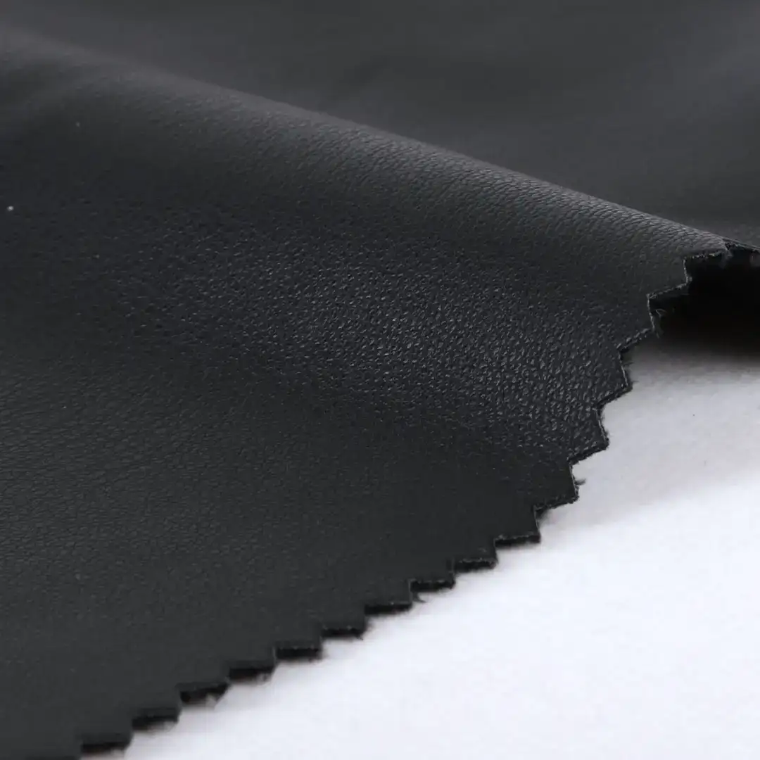 China Fabric for Jacket,Blazer PU Woven Blended Fabric PU Black color buy from China wholesaler bulk order at wholesale price free worldwide shipping Alibaba