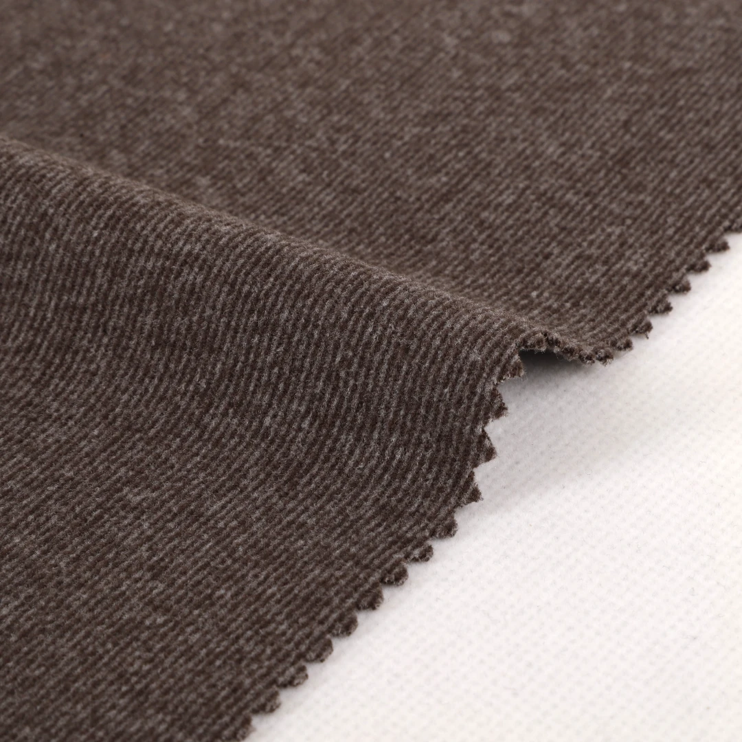 China Fabric for Pants,Skirt,Blazer Weft Corduroy Knit Fabric Polyester Spandex Brown color buy from China wholesaler bulk order at wholesale price free worldwide shipping Alibaba