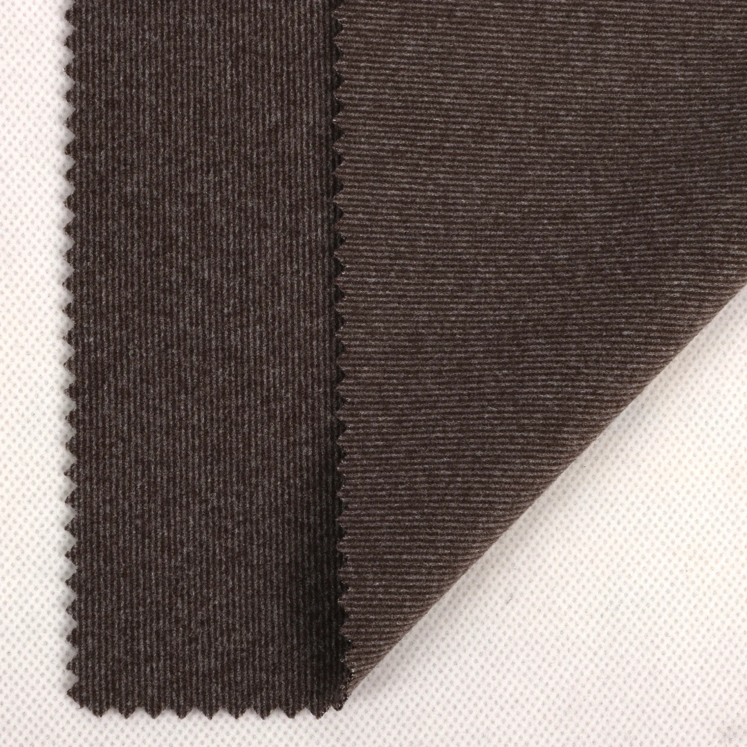 China Fabric for Pants,Skirt,Blazer Weft Corduroy Knit Fabric Polyester Spandex Brown color buy from China wholesaler bulk order at wholesale price free worldwide shipping Alibaba