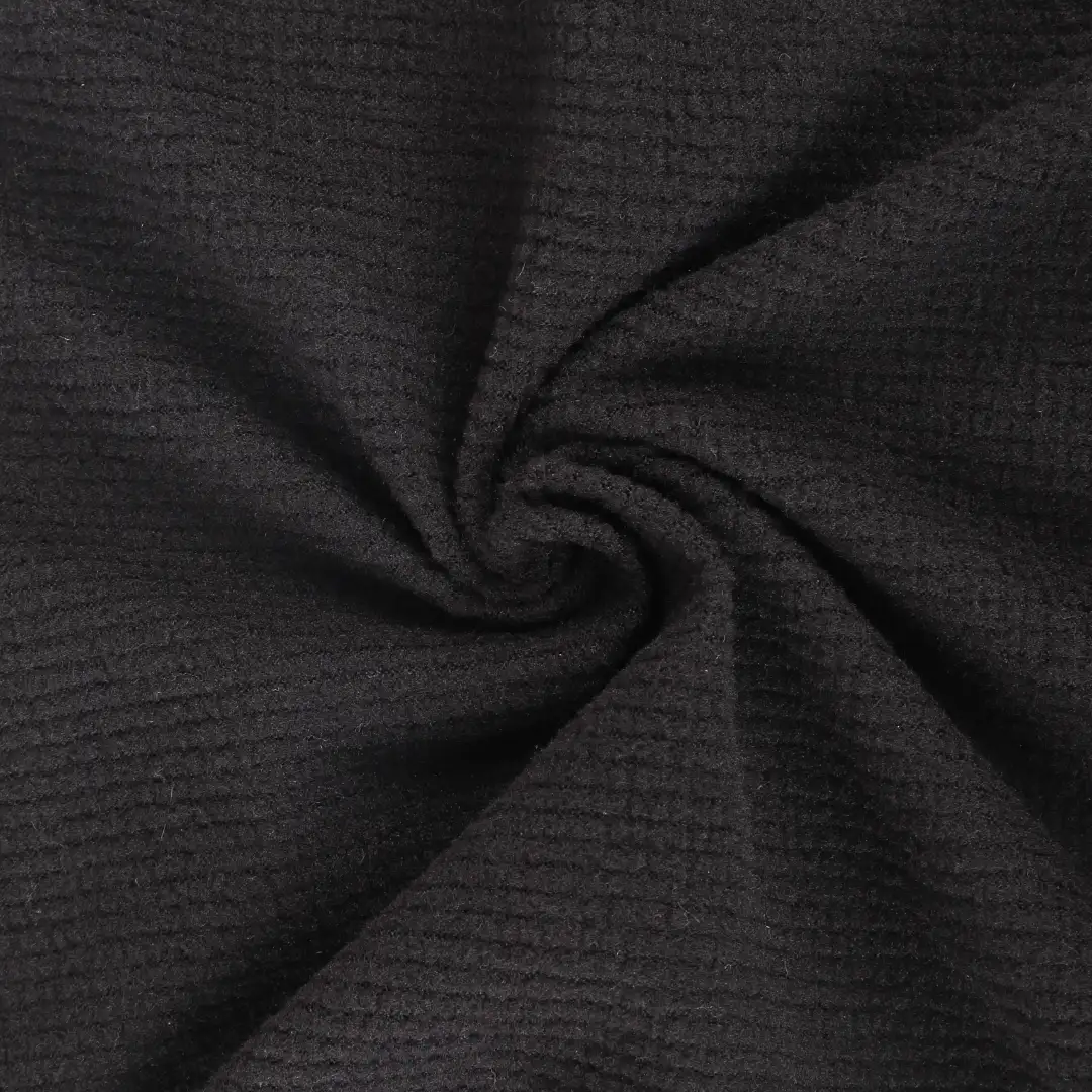 China Fabric for Loungewear,Pajamas,Hoodie Waffle Knit Fabric Polyester Black color buy from China wholesaler bulk order at wholesale price free worldwide shipping Alibaba