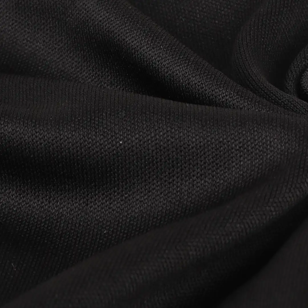 China Fabric for T-Shirt,Pajamas,Loungewear,Yoga Pants,Tracksuits Single Jersey Knit Fabric Polyester Black color buy from China wholesaler bulk order at wholesale price free worldwide shipping Alibaba