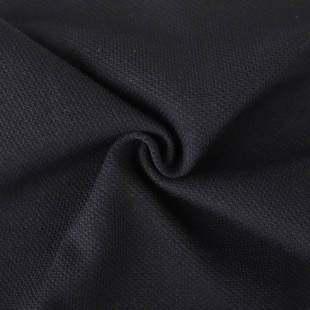 China Fabric for Waistcoat,Blazer Weft Jacquard Knit Fabric Polyester Rayon Spandex Black color buy from China wholesaler bulk order at wholesale price free worldwide shipping Alibaba