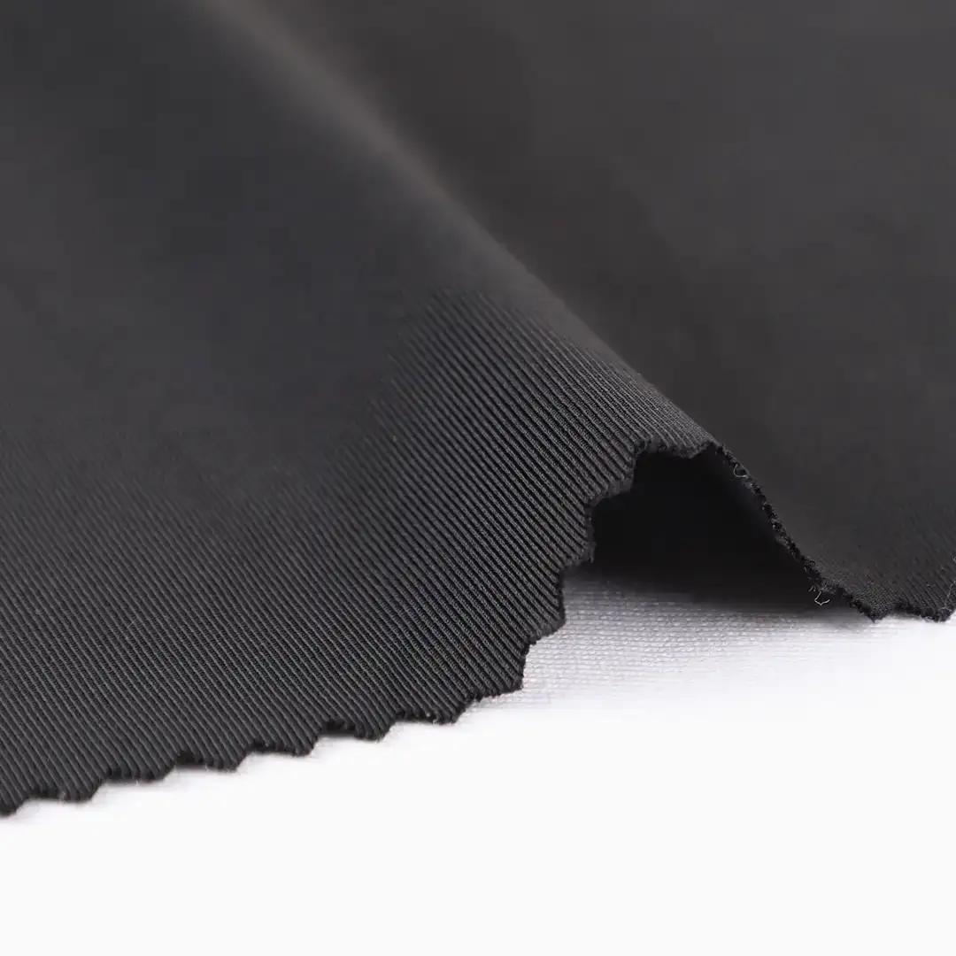 China Fabric for T-Shirt,Pajamas,Loungewear,Yoga Pants,Tracksuits Single Jersey Knit Fabric Polyester Spandex Black color buy from China wholesaler bulk order at wholesale price free worldwide shipping Alibaba