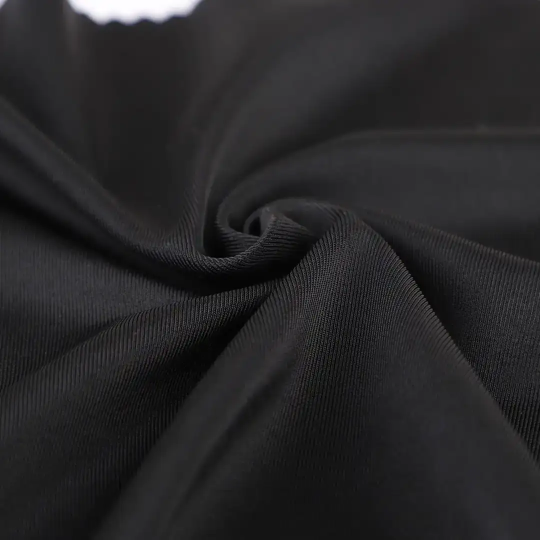 China Fabric for T-Shirt,Pajamas,Loungewear,Yoga Pants,Tracksuits Single Jersey Knit Fabric Polyester Spandex Black color buy from China wholesaler bulk order at wholesale price free worldwide shipping Alibaba