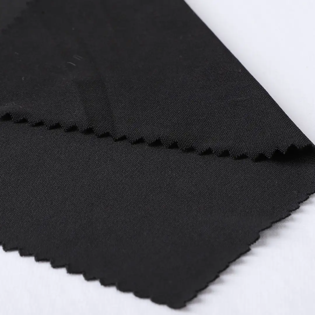 China Fabric for T-Shirt,Pajamas,Loungewear,Yoga Pants,Tracksuits Single Jersey Knit Fabric Polyester Spandex Black color buy from China wholesaler bulk order at wholesale price free worldwide shipping Alibaba