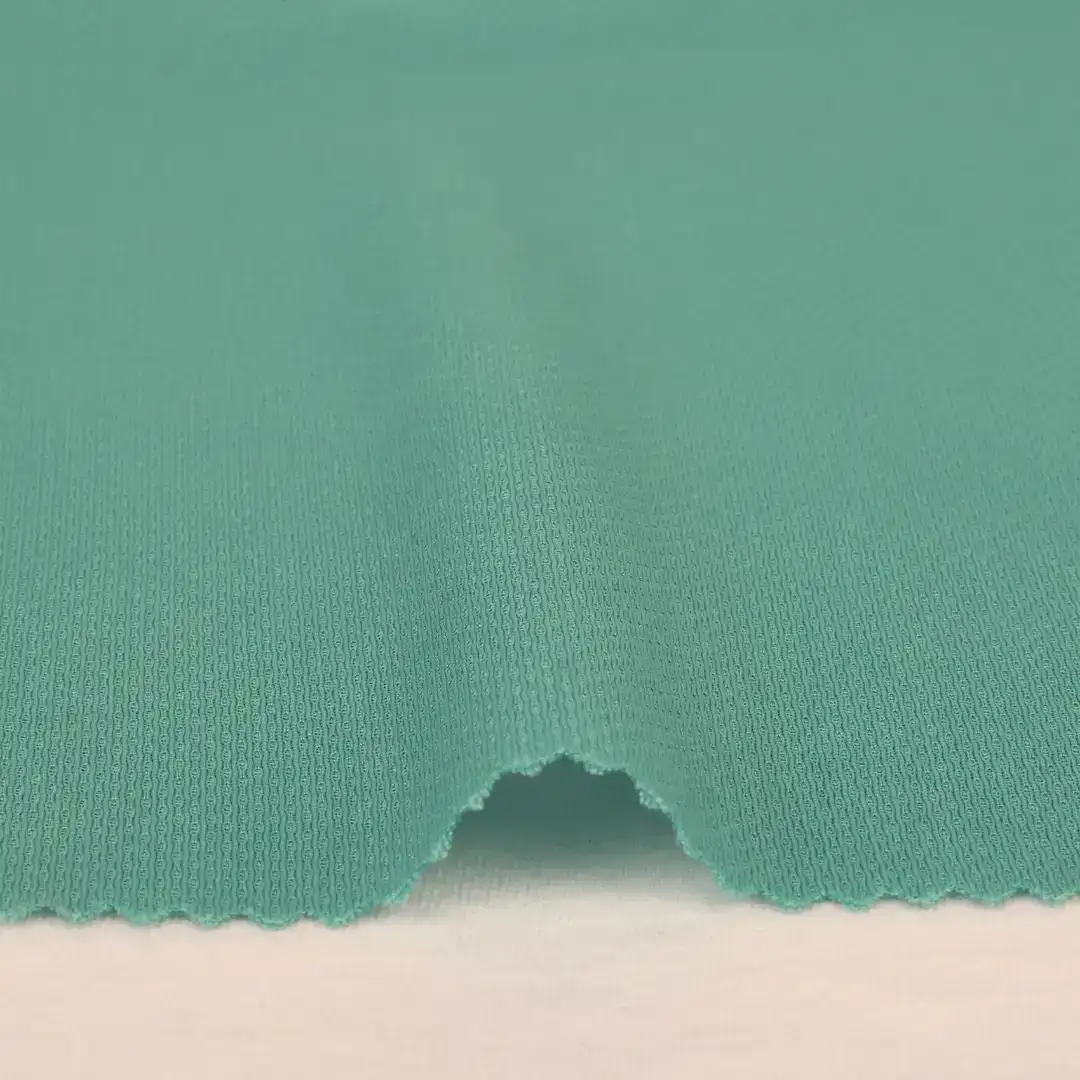 China Fabric for Sports Bras,Yoga Clothes,Tank Top Birdeye Mesh Knit Fabric Polyester Green color buy from China wholesaler bulk order at wholesale price free worldwide shipping Alibaba