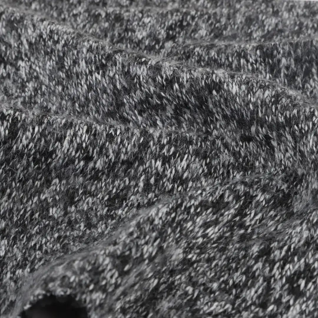 China Fabric for T-Shirt,Pajamas,Loungewear,Yoga Pants,Tracksuits Single Jersey Knit Fabric Polyester Grey Mélange color buy from China wholesaler bulk order at wholesale price free worldwide shipping Alibaba