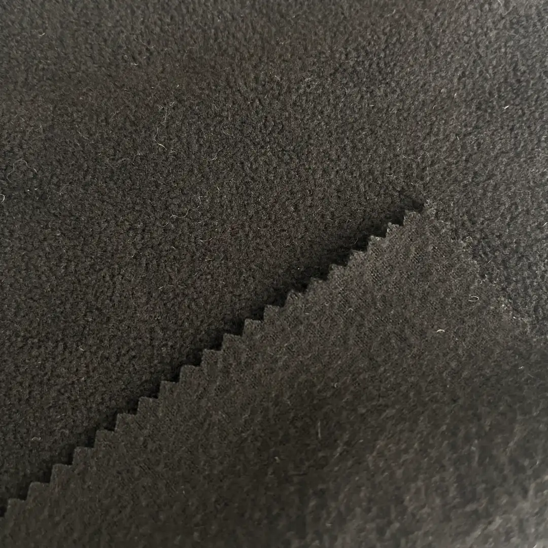 China Fabric for Hoodie,Jackets,Sweatshirt Polar Fleece Knit Fabric Polyester Black color buy from China wholesaler bulk order at wholesale price free worldwide shipping Alibaba