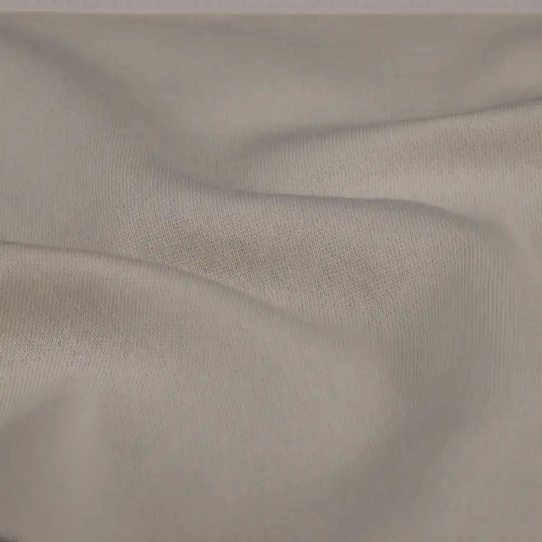 China Fabric for Hoodie,Sweatshirt,Jacket Fleece Knit Fabric BCI Cotton Recycled Polyester White color buy from China wholesaler bulk order at wholesale price free worldwide shipping Alibaba