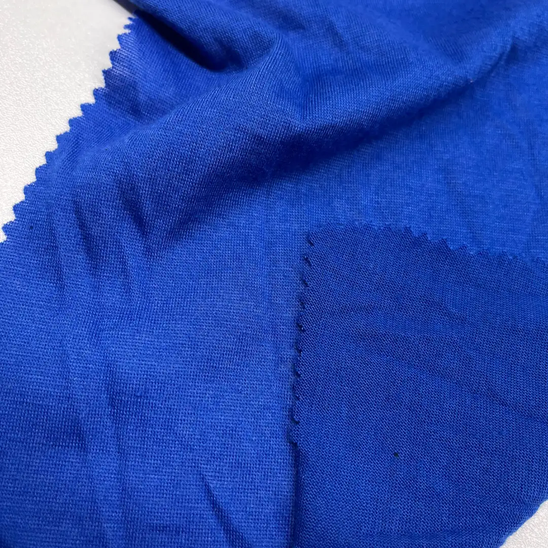 China Fabric for T-Shirt,Pajamas,Loungewear,Yoga Pants,Tracksuits Single Jersey Knit Fabric Polyester Blue color buy from China wholesaler bulk order at wholesale price free worldwide shipping Alibaba
