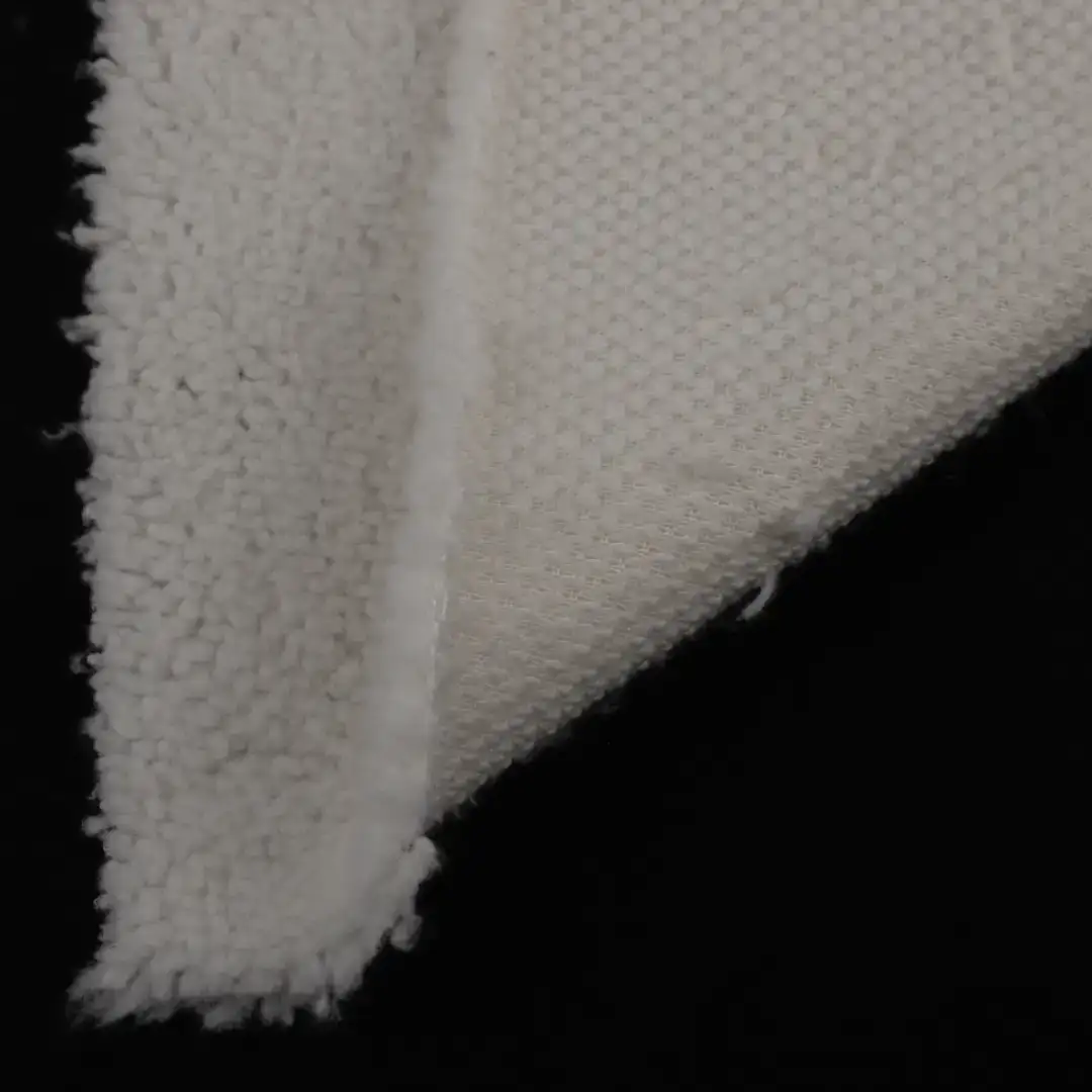 China Fabric for Overcoat,Bomber Jacket,Trench Coat Sherpa Knit Fabric Polyester White color buy from China wholesaler bulk order at wholesale price free worldwide shipping Alibaba