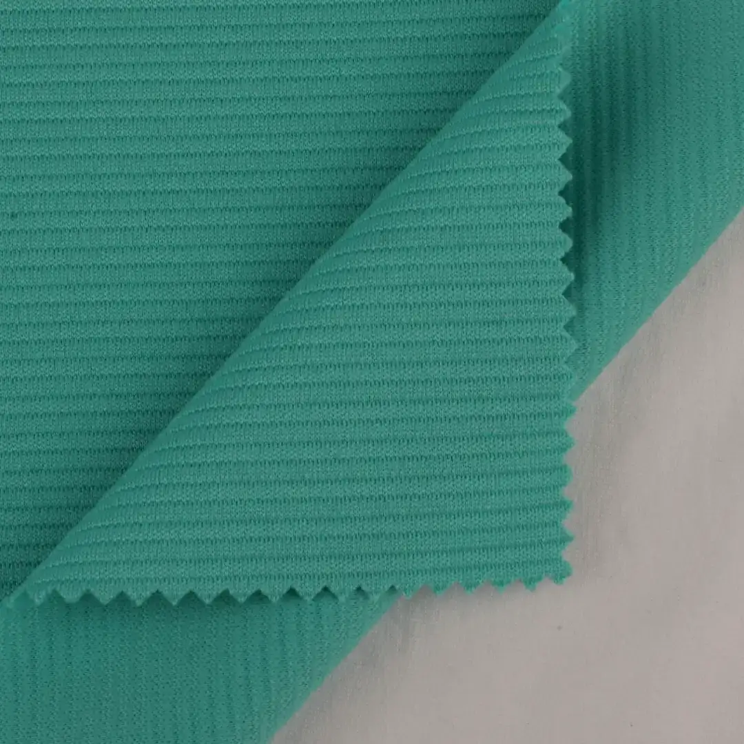 China Fabric for Jacket,Blazer,Overcoat Ottoman Knit Fabric Polyester Spandex Green color buy from China wholesaler bulk order at wholesale price free worldwide shipping Alibaba