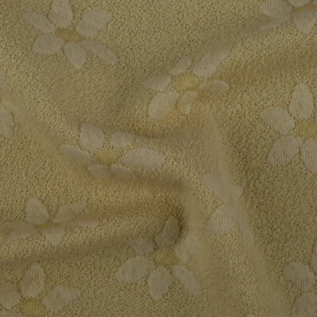 China Fabric for Waistcoat,Blazer Weft Jacquard Knit Fabric Cotton Polyester Spandex Yellow color buy from China wholesaler bulk order at wholesale price free worldwide shipping Alibaba