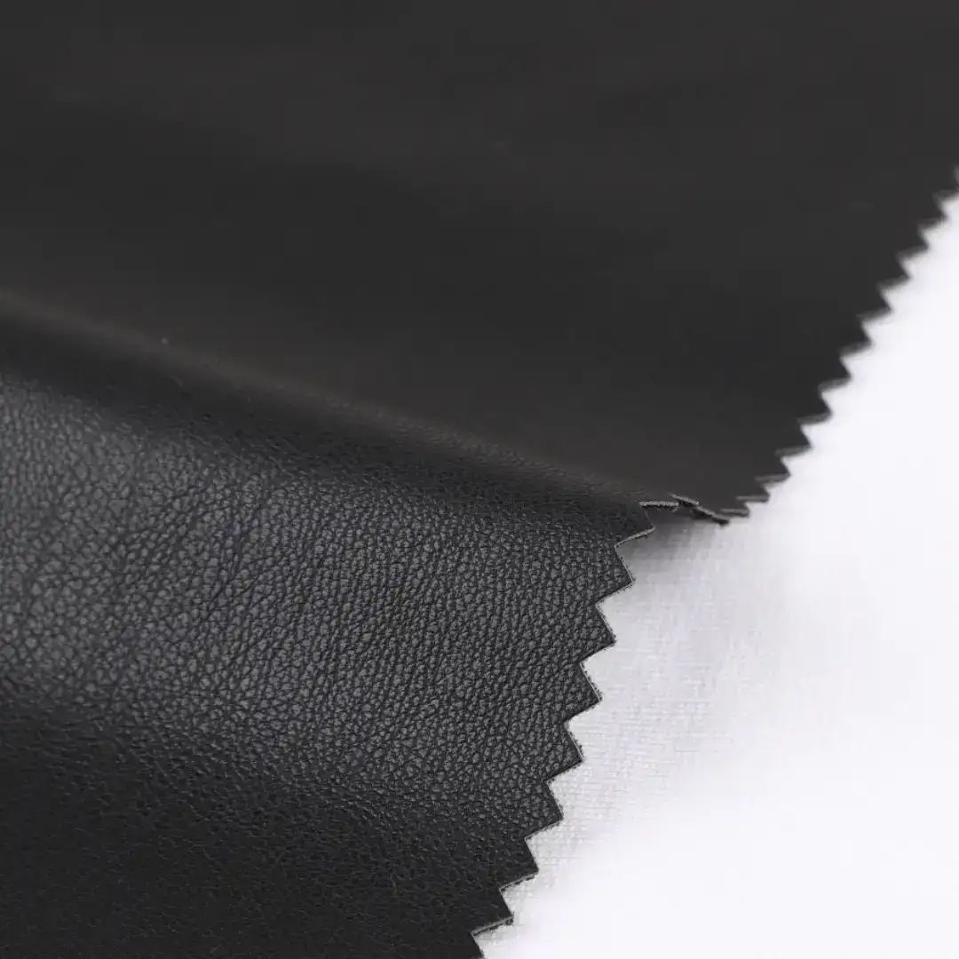 China Fabric for Jacket,Blazer PU Woven Blended Fabric Polyester Black color buy from China wholesaler bulk order at wholesale price free worldwide shipping Alibaba