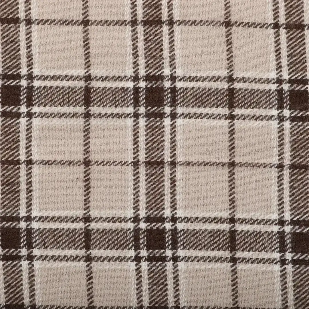 Bangladesh Fabric for Shirt,Crop Top,Skirt,Over Shirt Cotton YD Flannel Natural Woven Fabric BCI Cotton Brown Check color buy from Bangladesh wholesaler bulk order at wholesale price free worldwide shipping Alibaba