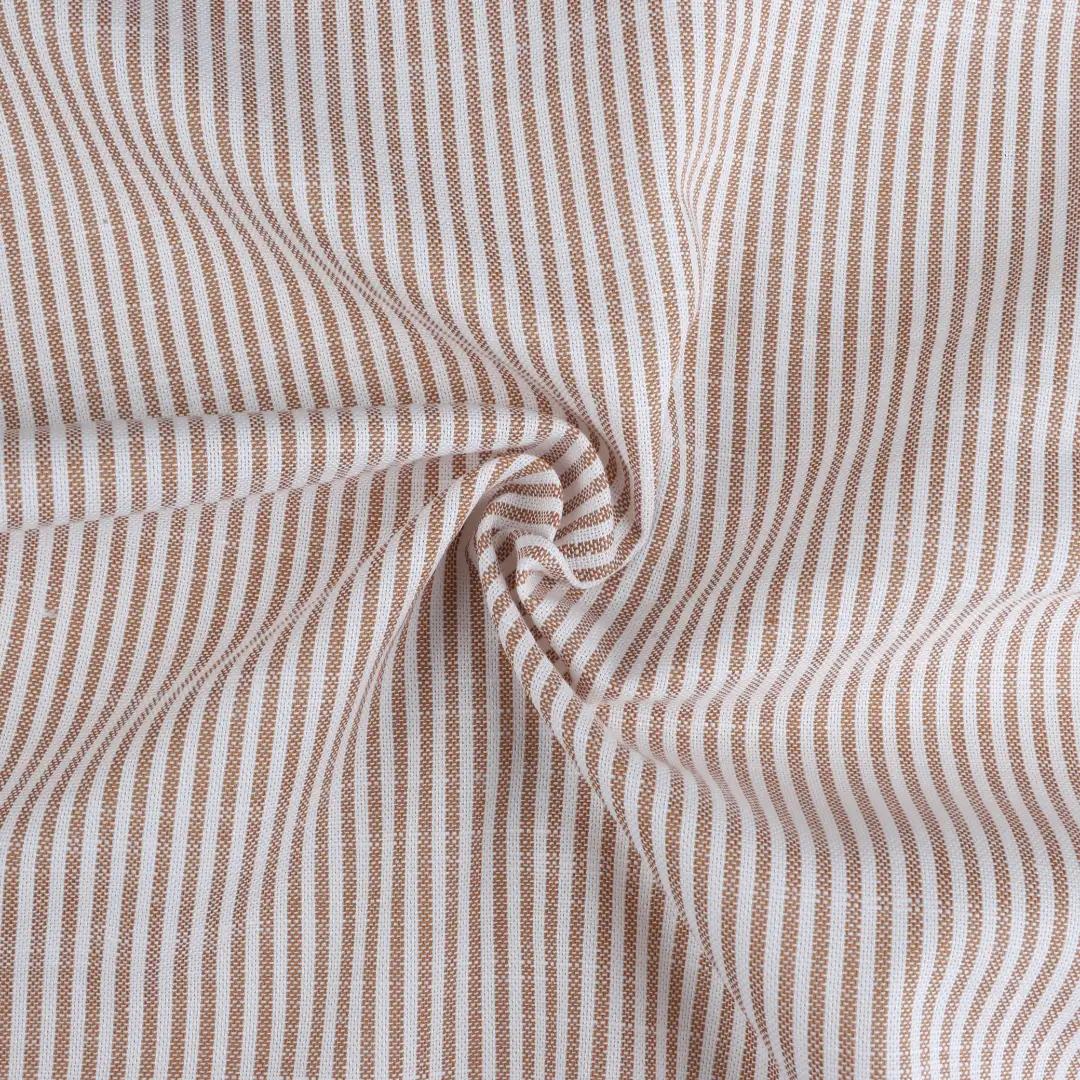 Bangladesh Fabric for Shirt,Crop Top,Skirt,Over Shirt Cotton YD Oxford Natural Woven Fabric BCI Cotton White/Orange color buy from Bangladesh wholesaler bulk order at wholesale price free worldwide shipping Alibaba