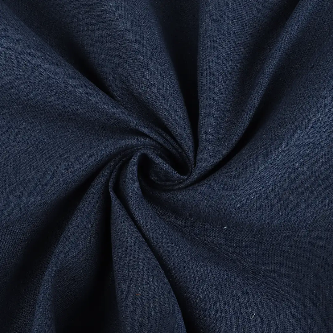 Bangladesh Fabric for Shirt,Crop Top,Skirt,Over Shirt Linen/Cotton YD Plain Natural Woven Fabric Cotton Linen Tencel Dark Navy color buy from Bangladesh wholesaler bulk order at wholesale price free worldwide shipping Alibaba
