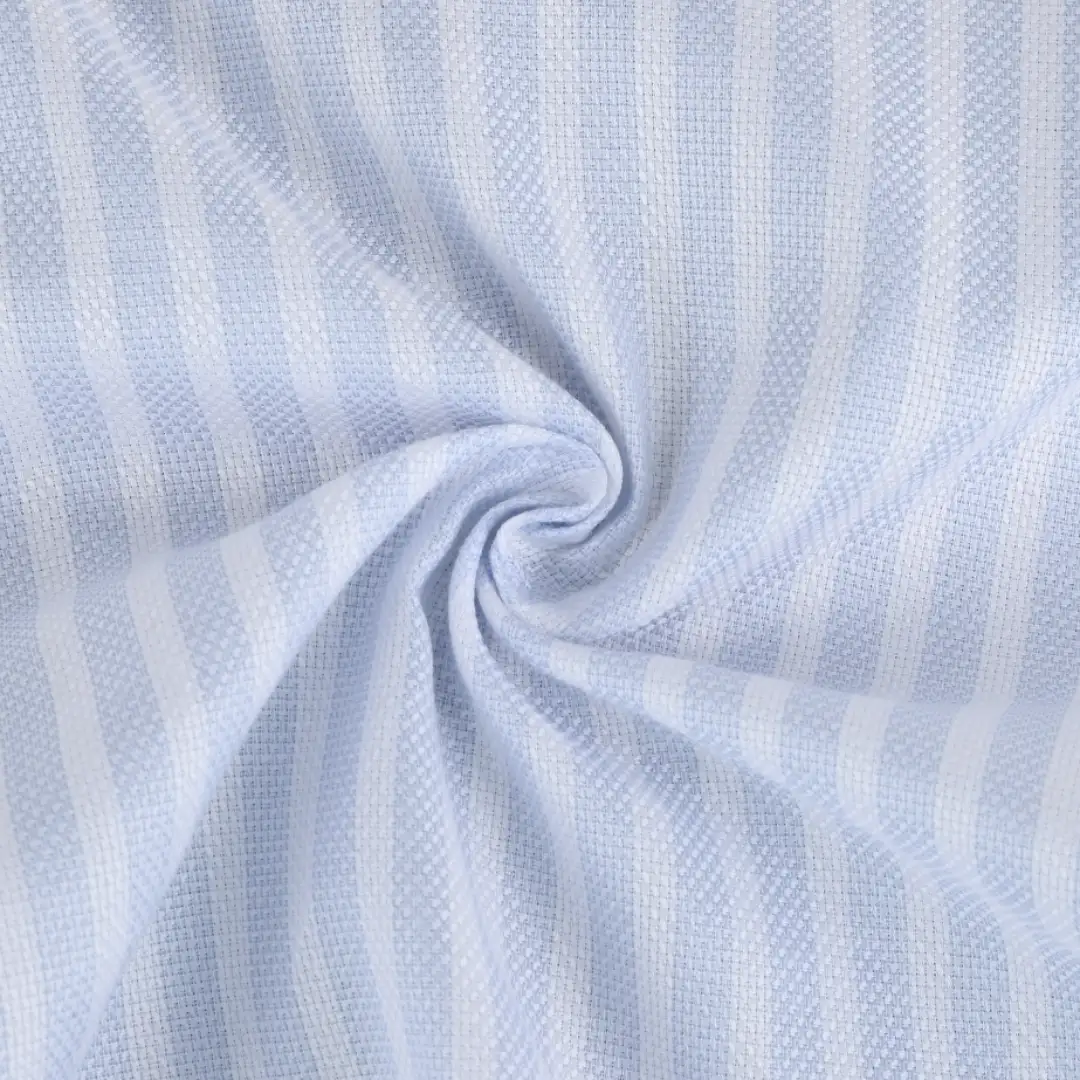 China Fabric for Shirt,Crop Top,Skirt Cotton Dobby Natural Woven Fabric Cotton Blue/White color buy from China wholesaler bulk order at wholesale price free worldwide shipping Alibaba
